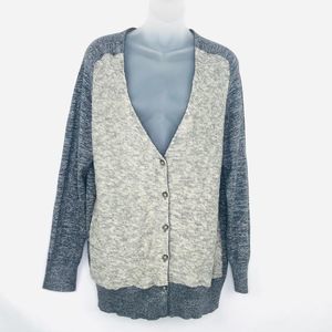 Ann Taylor Loft SIlver and Gray Cardigan